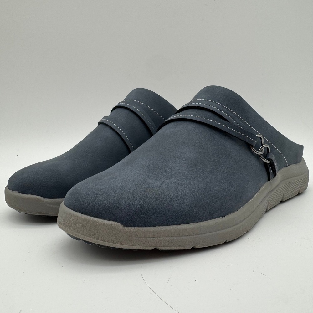 JSport Gina Women's Mule Clogs Black Memory Foam Slip On Shoes Size‎ 8